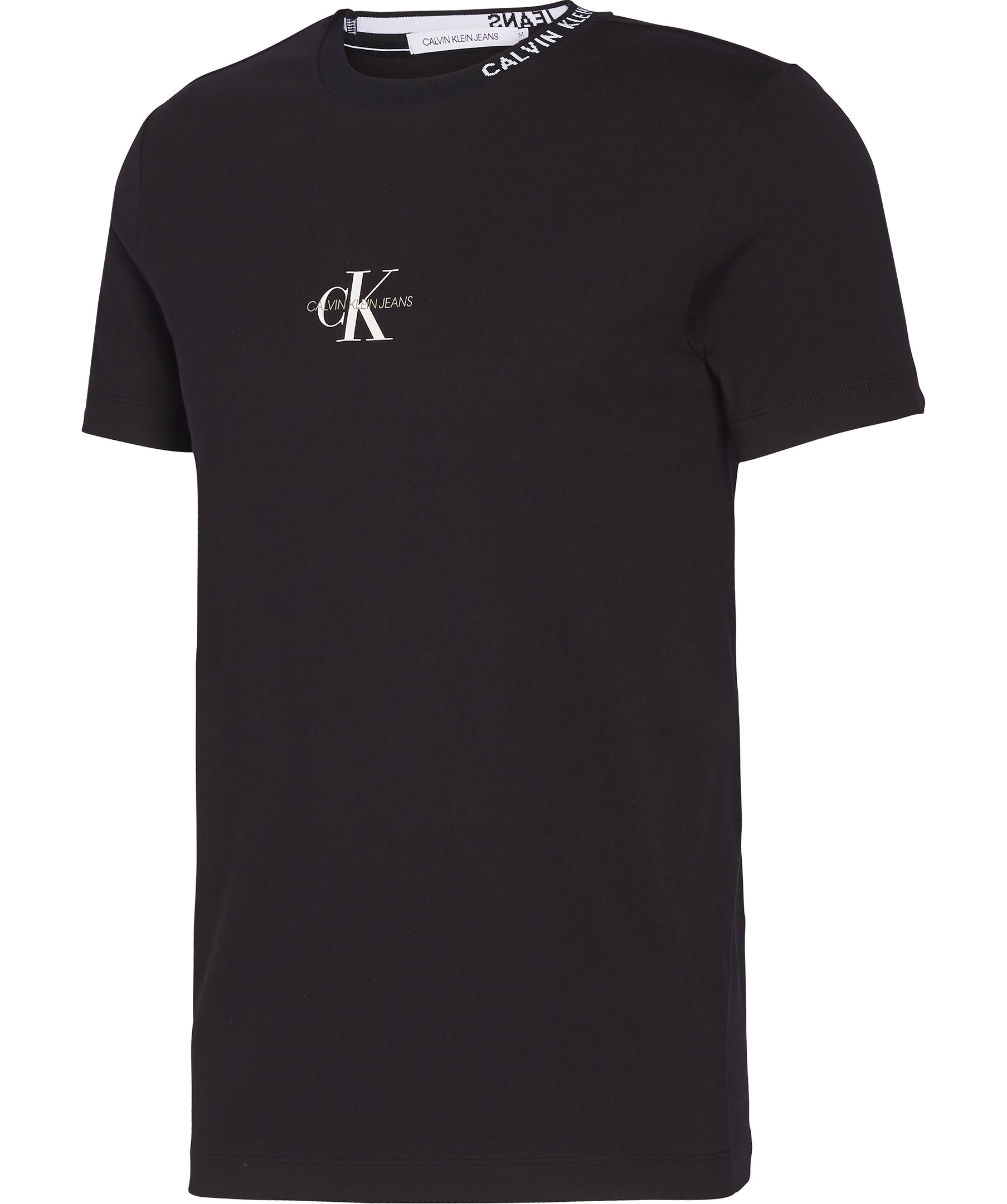 Handla Center Monogram Tee Svart hos Johnells J30J315878 BAE